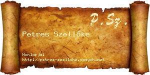 Petres Szellőke névjegykártya